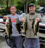 Cliff Semonski and Keith Braun with 15.76 lbs and first place Lake Cypress